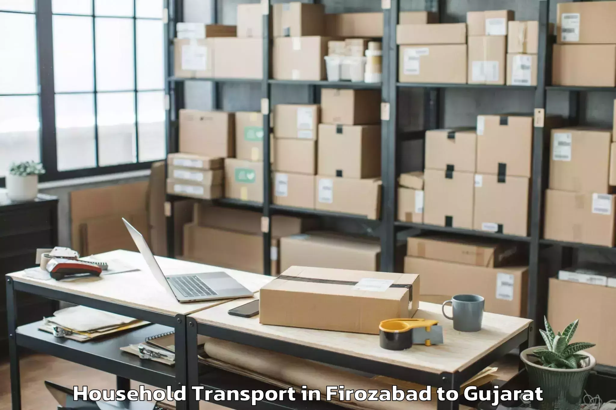 Book Firozabad to Santalpur Household Transport Online